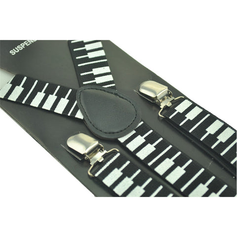Piano Key Board Clip-On Suspender