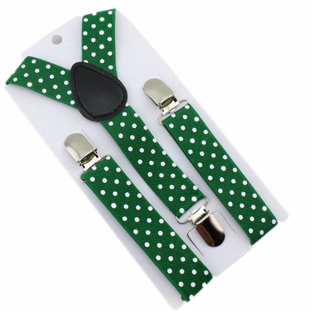Polka-Dots 3 Clips Suspenders
