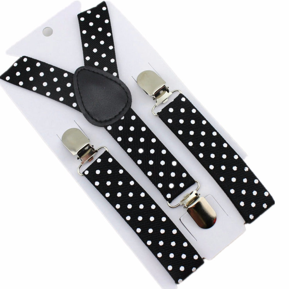 Polka-Dots 3 Clips Suspenders