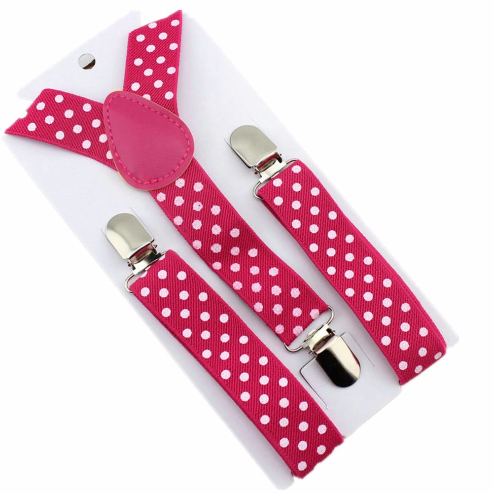Polka-Dots 3 Clips Suspenders
