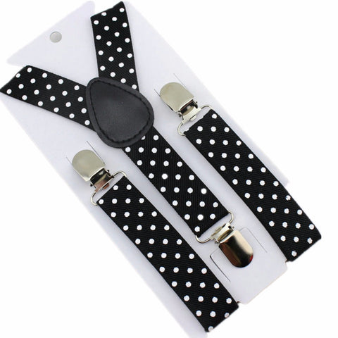 Polka-Dots 3 Clips Suspenders