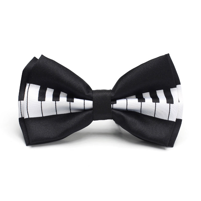 Piano Keyboards Inspired Suspender & Bowtie