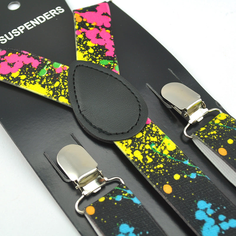 Bomb Painting Unique Suspender & Bowtie