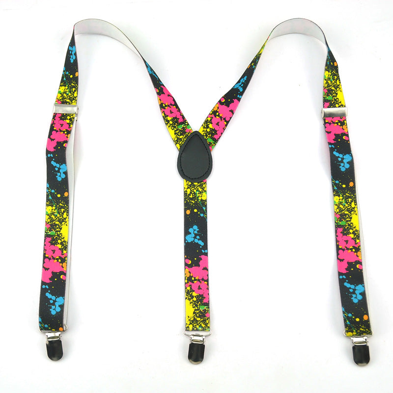Bomb Painting Unique Suspender & Bowtie