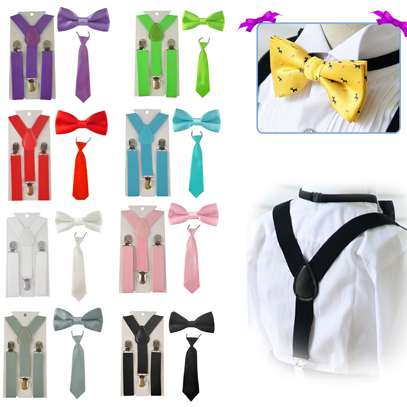 Plain Suspender & Bowtie On Set