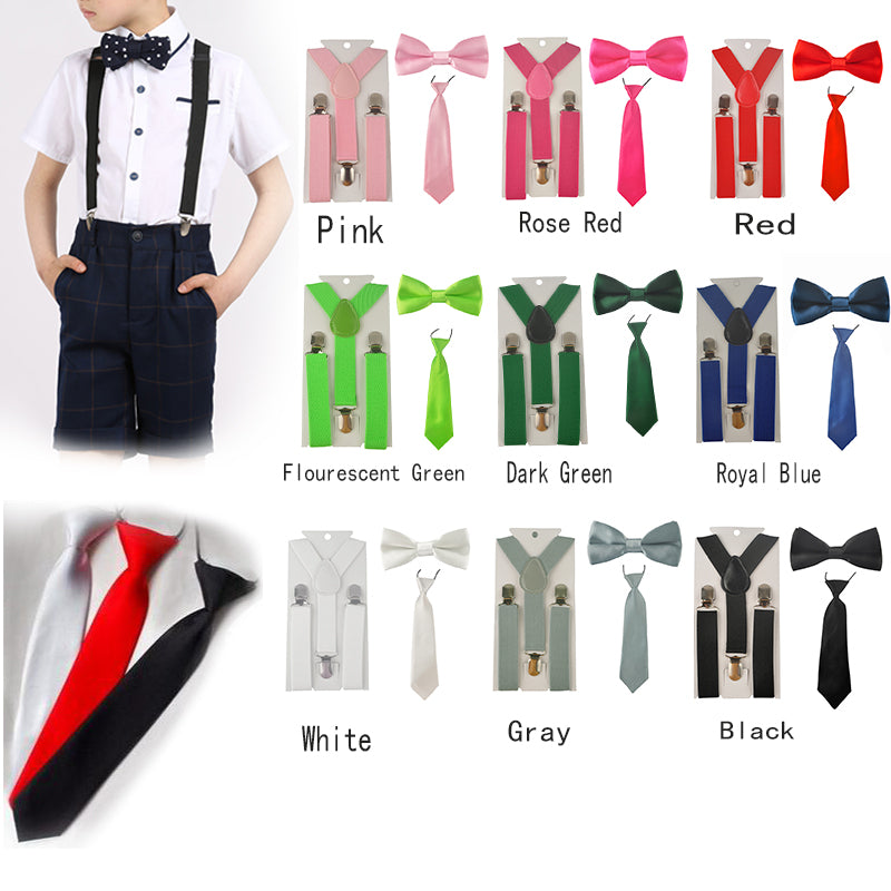 Plain Suspender & Bowtie On Set