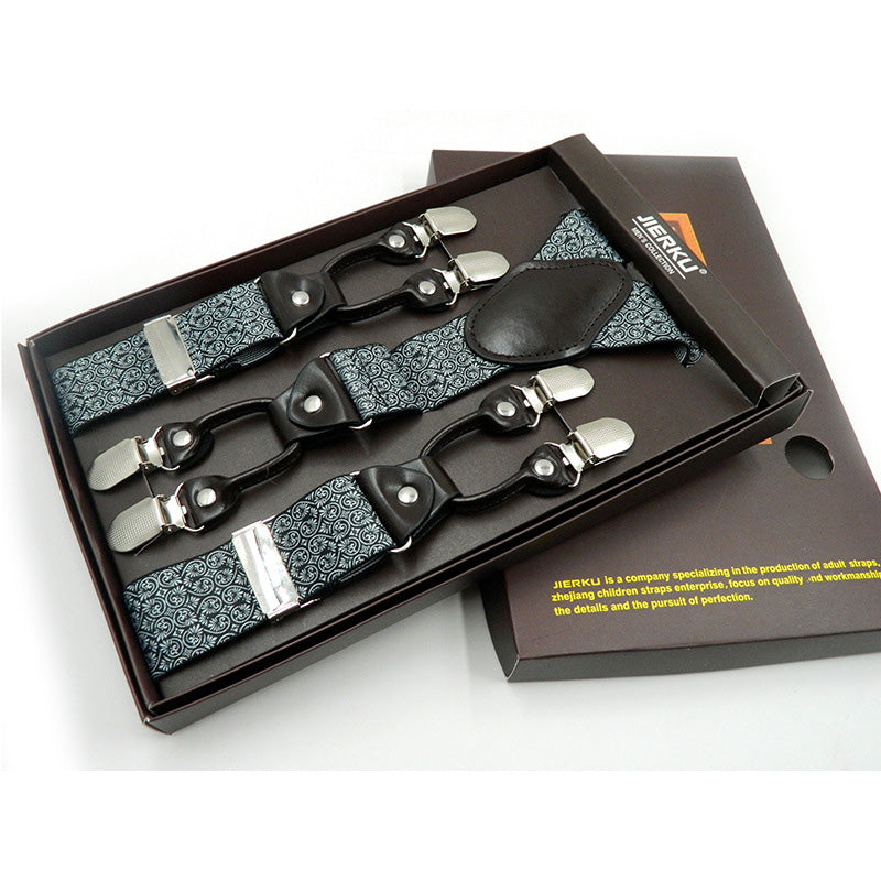 Elegant 6 Clips Party Suspenders