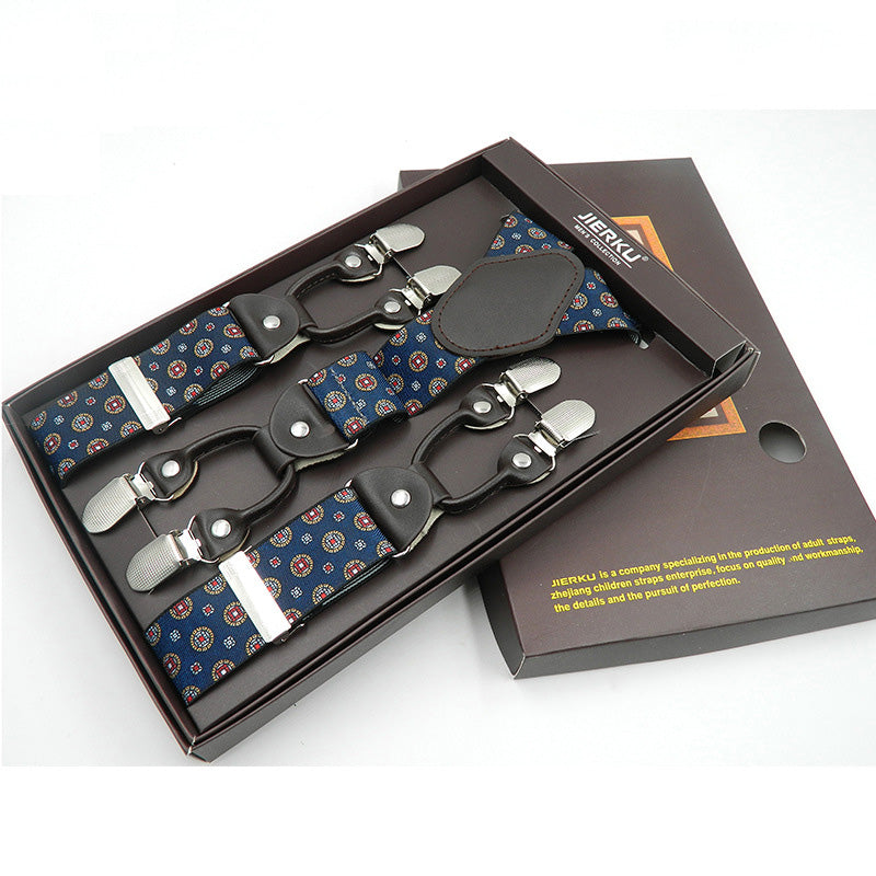 Elegant 6 Clips Party Suspenders
