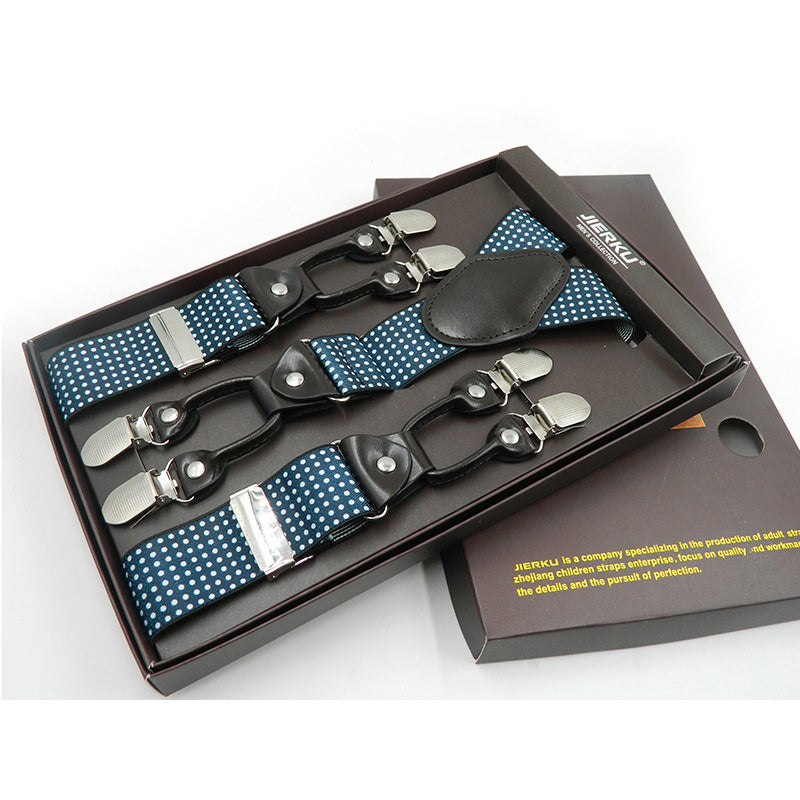Elegant 6 Clips Party Suspenders