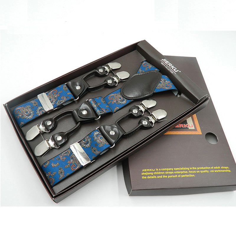 Elegant 6 Clips Party Suspenders