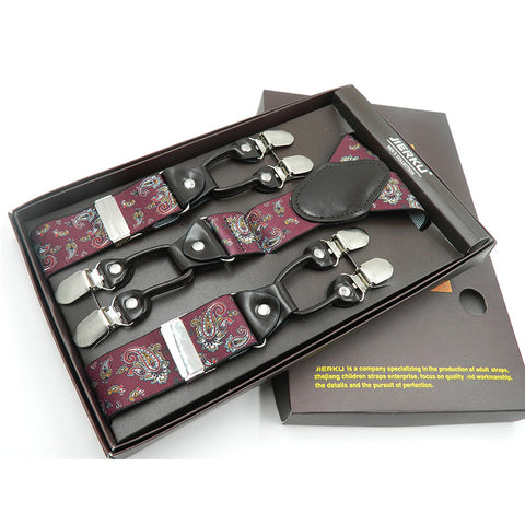 Elegant 6 Clips Party Suspenders