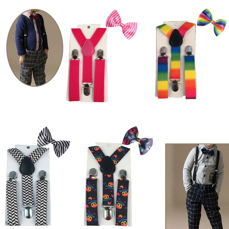 Novelty Matchy Bowtie & Suspender Set