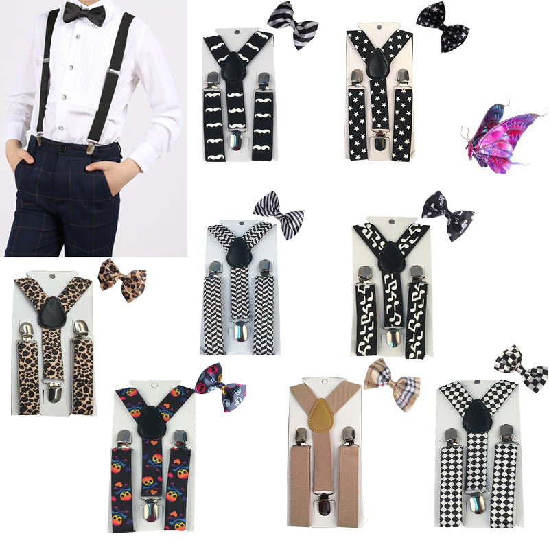 Novelty Matchy Bowtie & Suspender Set