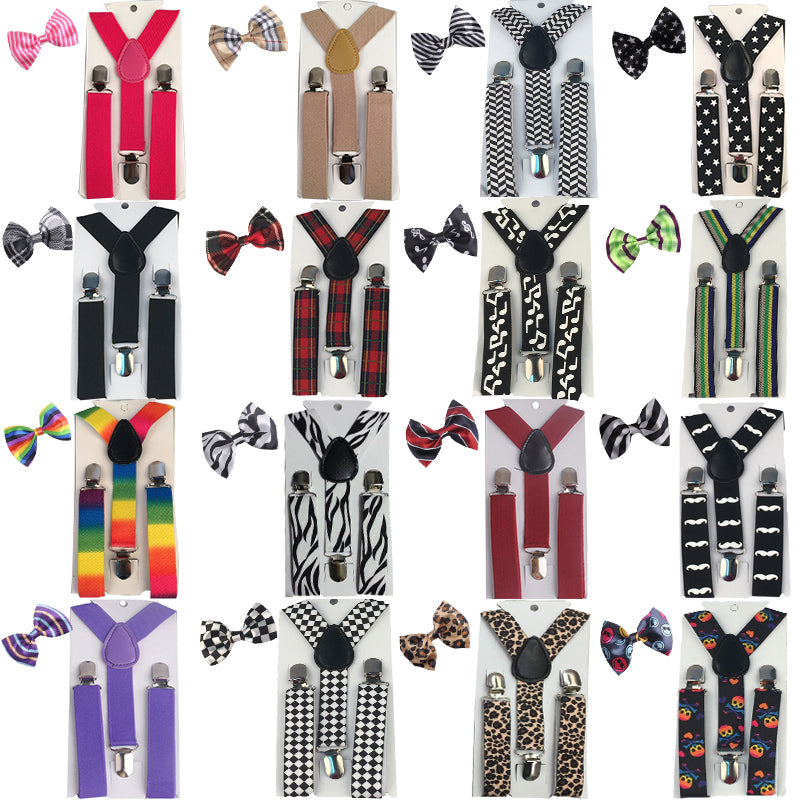 Novelty Matchy Bowtie & Suspender Set