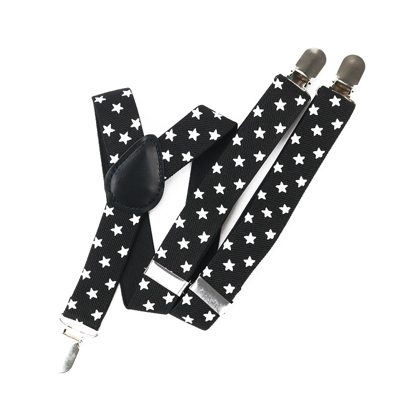 Star Print Party Suspender & Bowtie