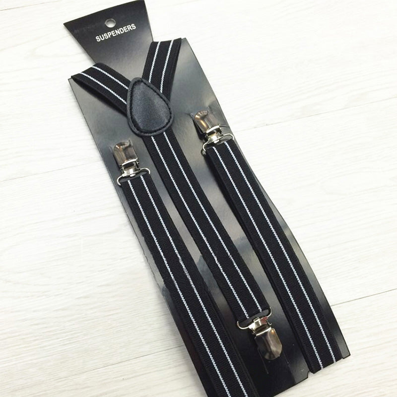 Men's Suits Elastic Striped Suspenders