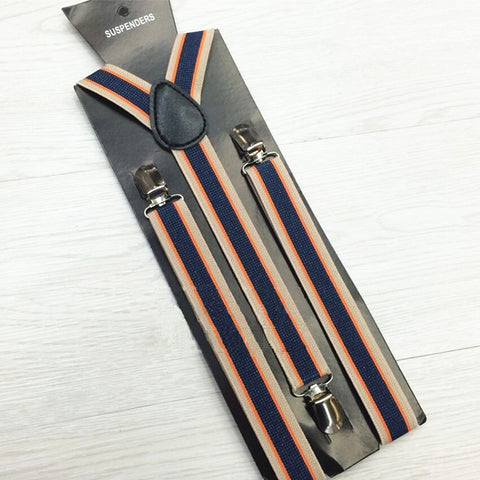 Men's Suits Elastic Striped Suspenders