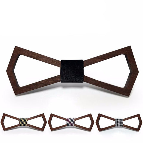 Unique Wooden Hollow Bowties