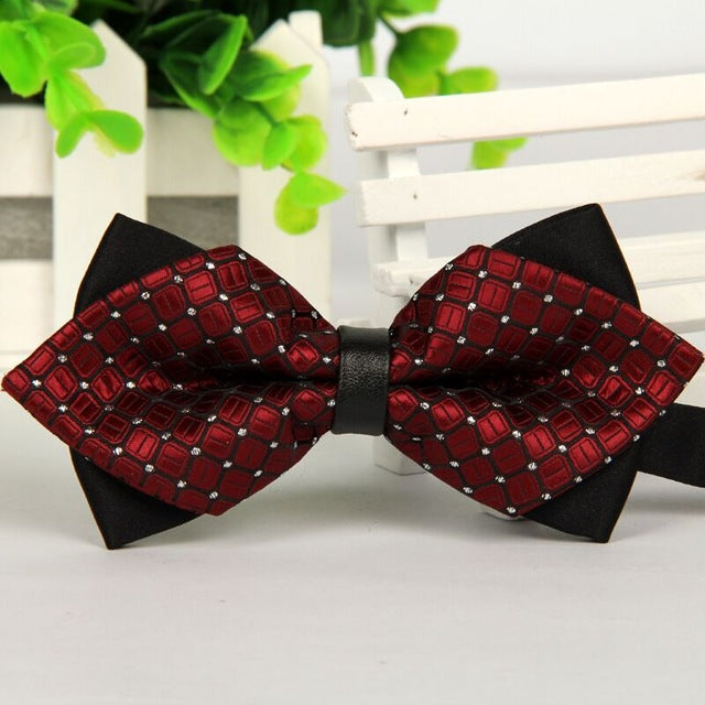 Luxury Print Tow-Tone Bowties