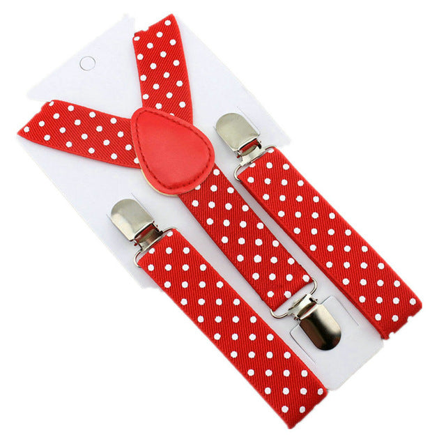 Polka-Dots 3 Clips Suspenders