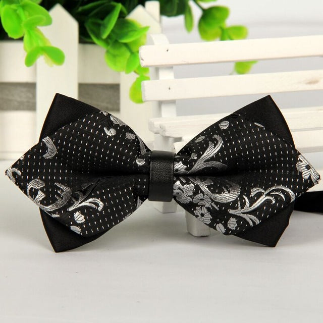Luxury Print Tow-Tone Bowties