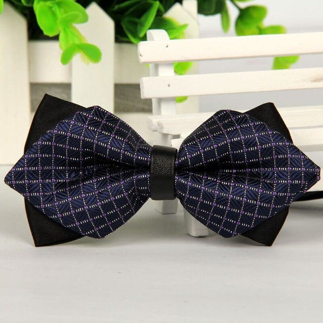 Luxury Print Tow-Tone Bowties