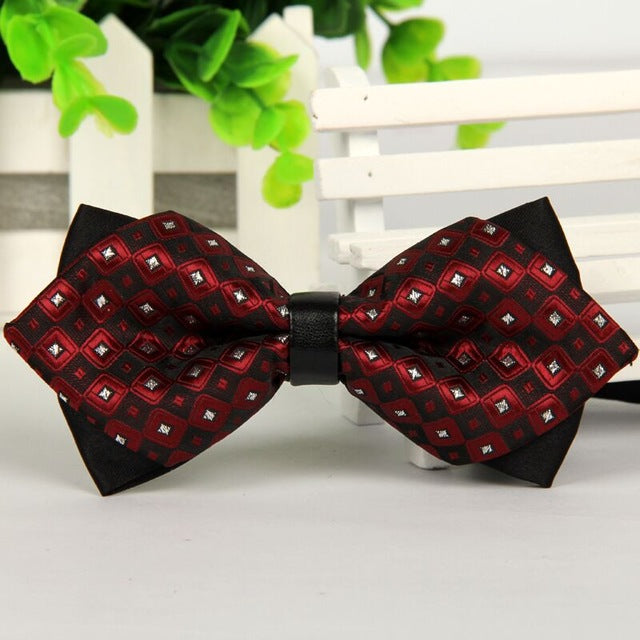 Luxury Print Tow-Tone Bowties
