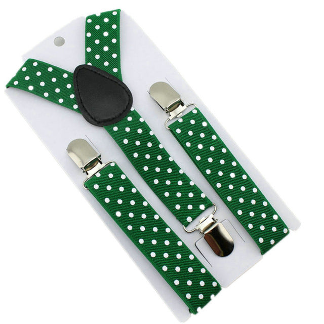 Polka-Dots 3 Clips Suspenders