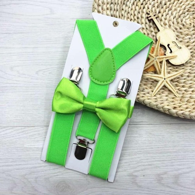 Elasticated Bowtie & Suspender Set