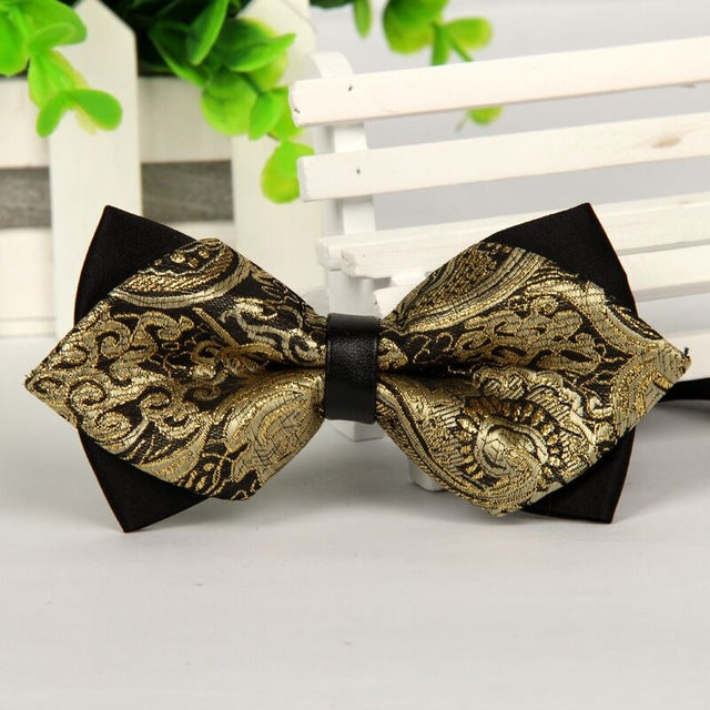 Luxury Print Tow-Tone Bowties