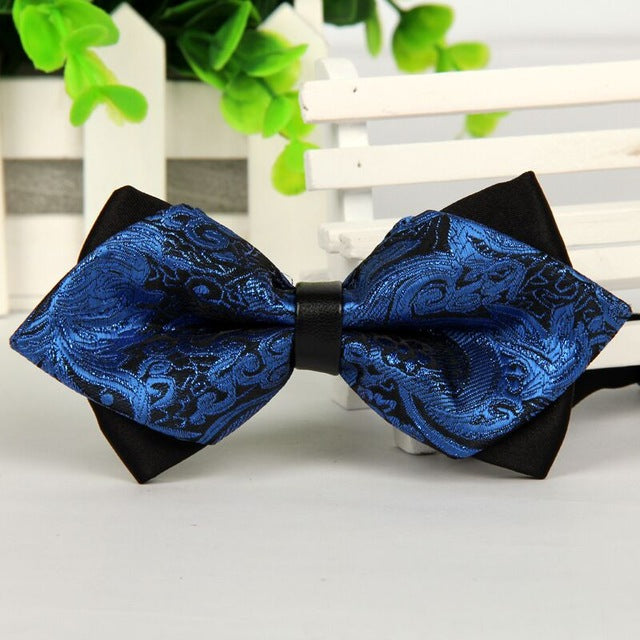 Luxury Print Tow-Tone Bowties