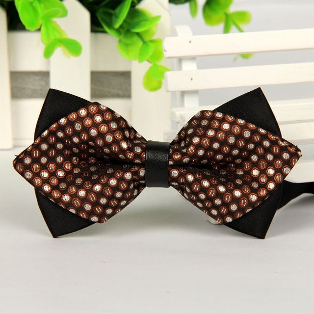 Luxury Print Tow-Tone Bowties