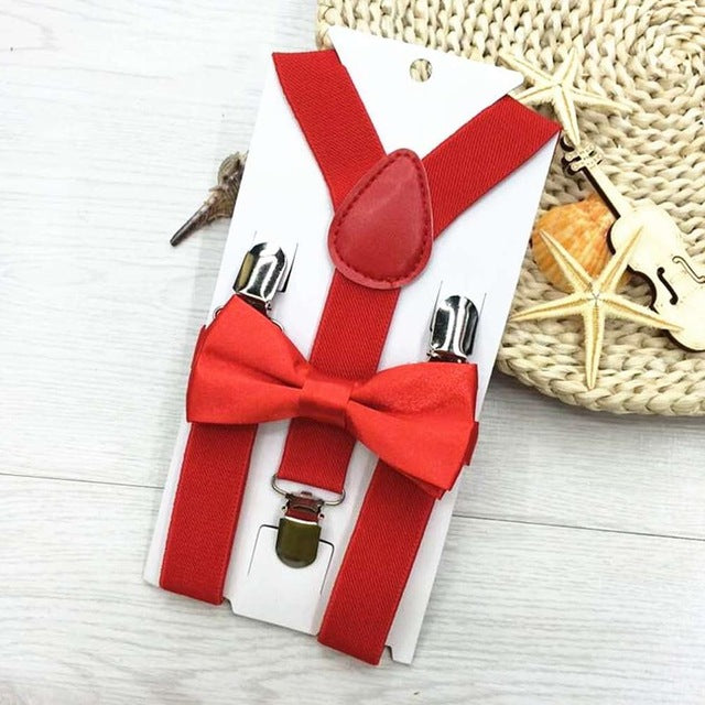 Elasticated Bowtie & Suspender Set