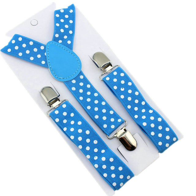 Polka-Dots 3 Clips Suspenders