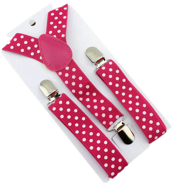 Polka-Dots 3 Clips Suspenders