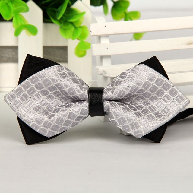 Luxury Print Tow-Tone Bowties