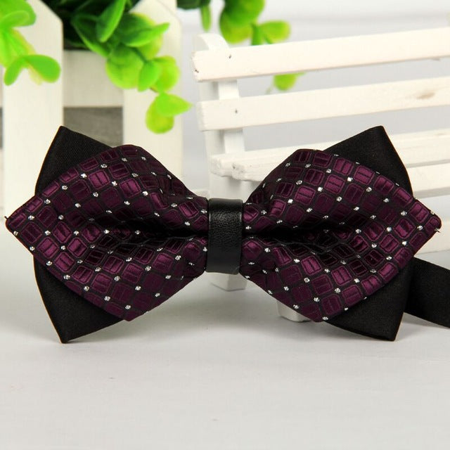 Luxury Print Tow-Tone Bowties