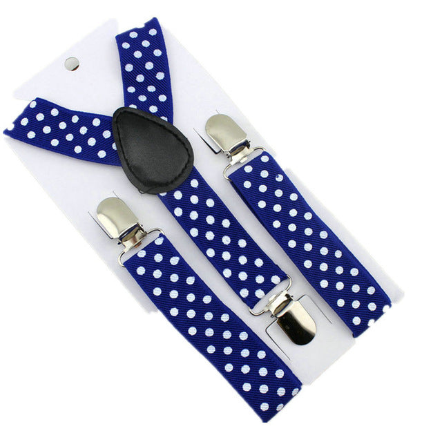 Polka-Dots 3 Clips Suspenders