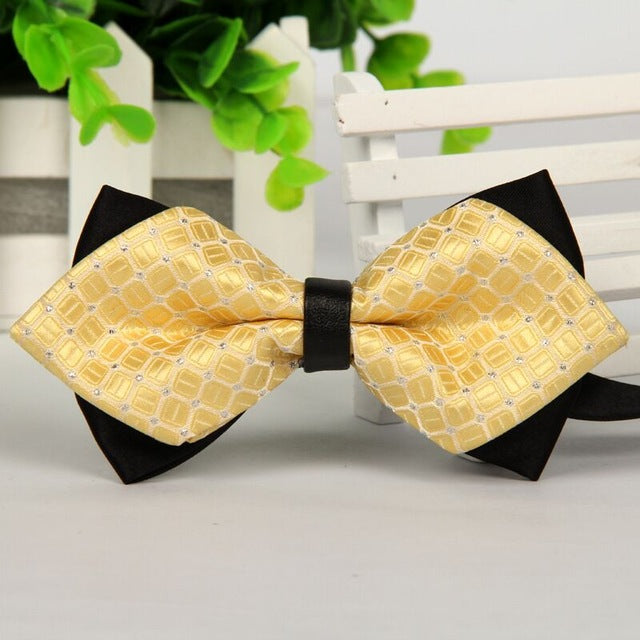 Luxury Print Tow-Tone Bowties