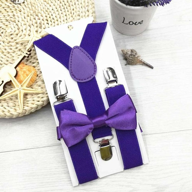 Elasticated Bowtie & Suspender Set