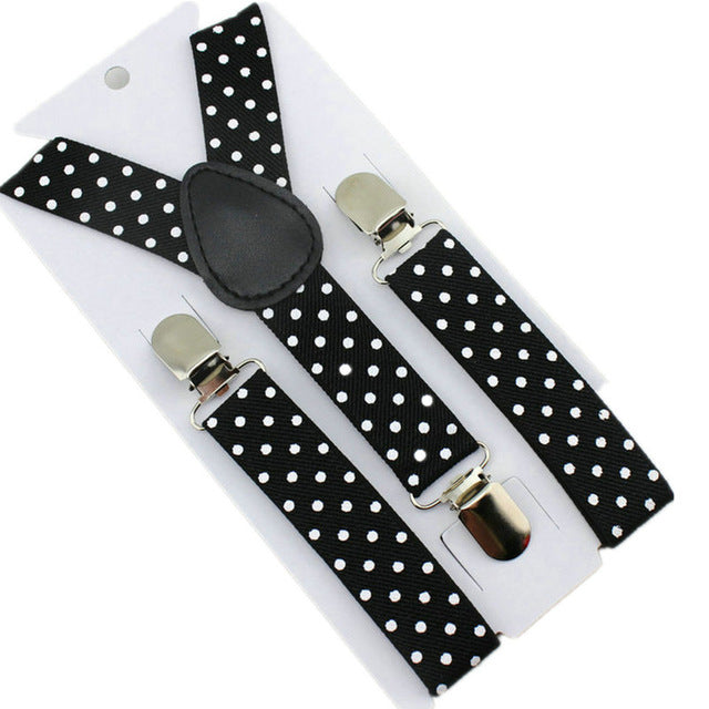Polka-Dots 3 Clips Suspenders