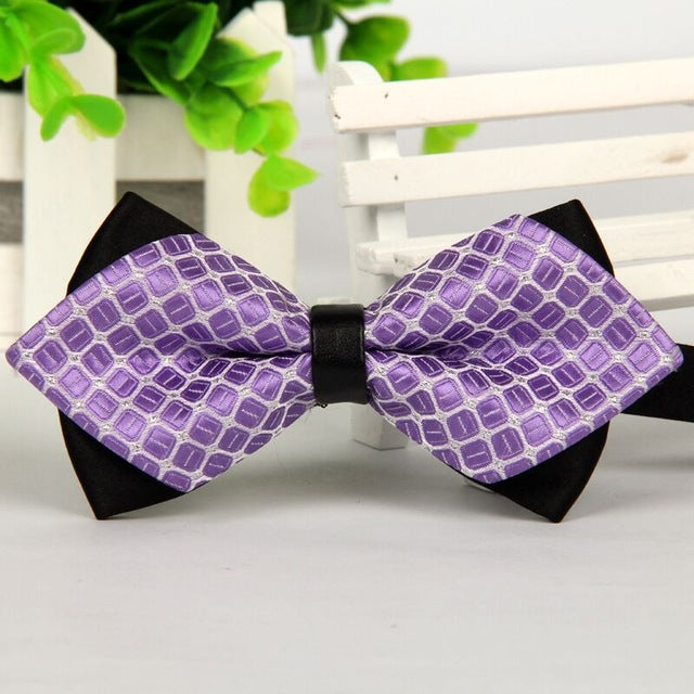 Luxury Print Tow-Tone Bowties