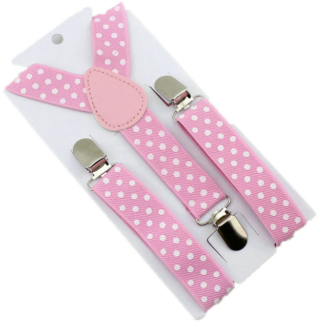Polka-Dots 3 Clips Suspenders
