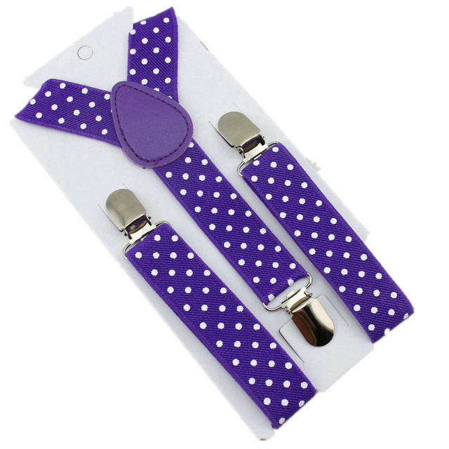 Polka-Dots 3 Clips Suspenders