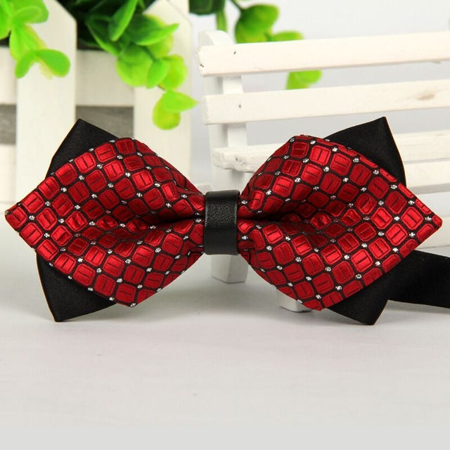 Luxury Print Tow-Tone Bowties