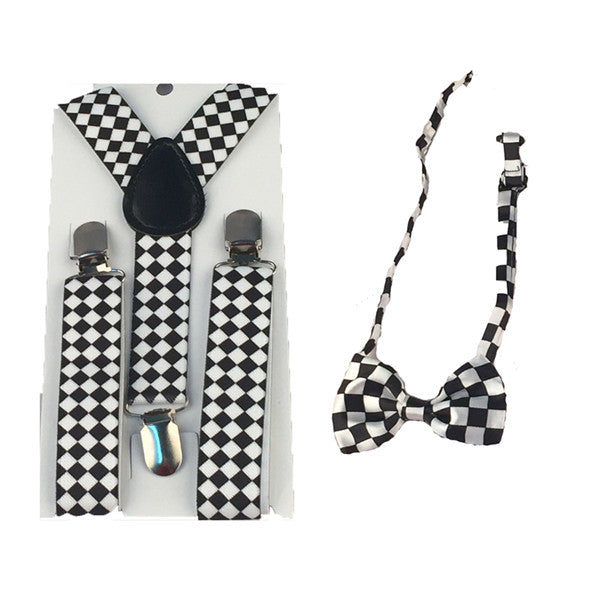 Novelty Matchy Bowtie & Suspender Set