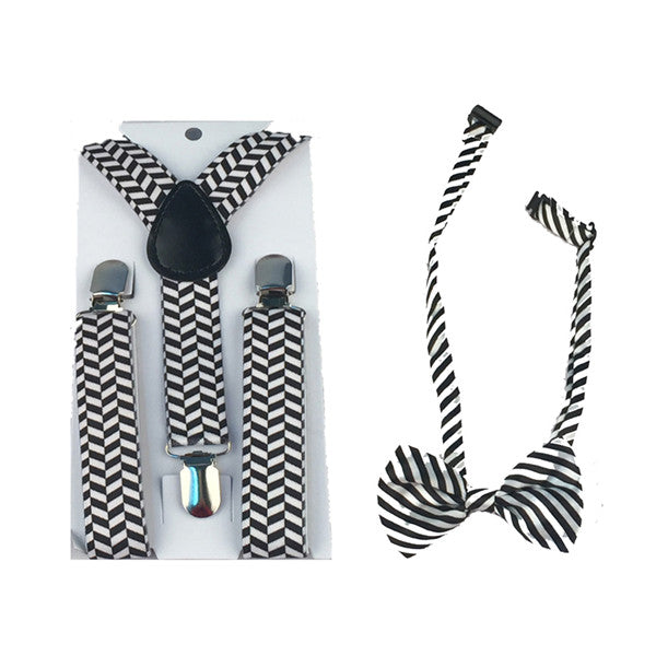 Novelty Matchy Bowtie & Suspender Set