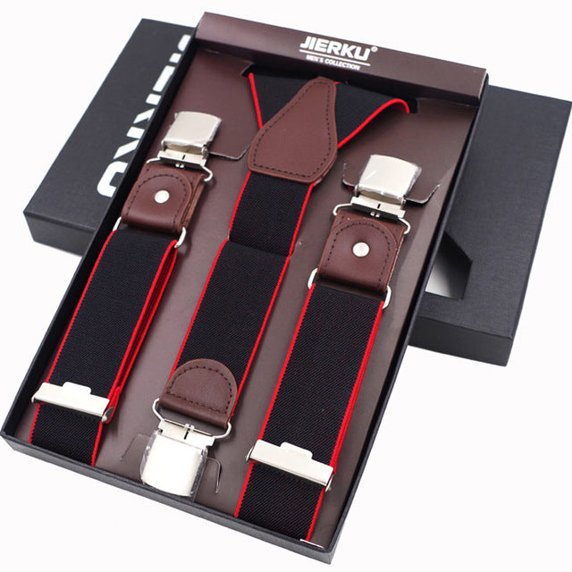 Gentleman's 4 Clip Suits Suspenders