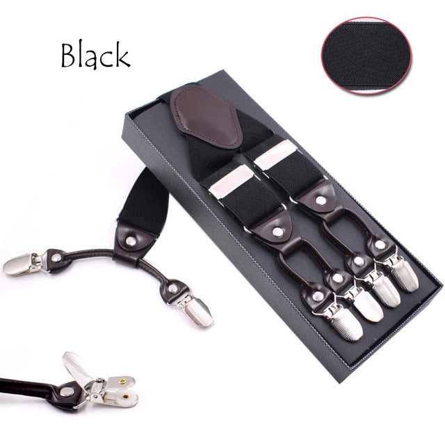 Elegant 6 Clips Party Suspenders