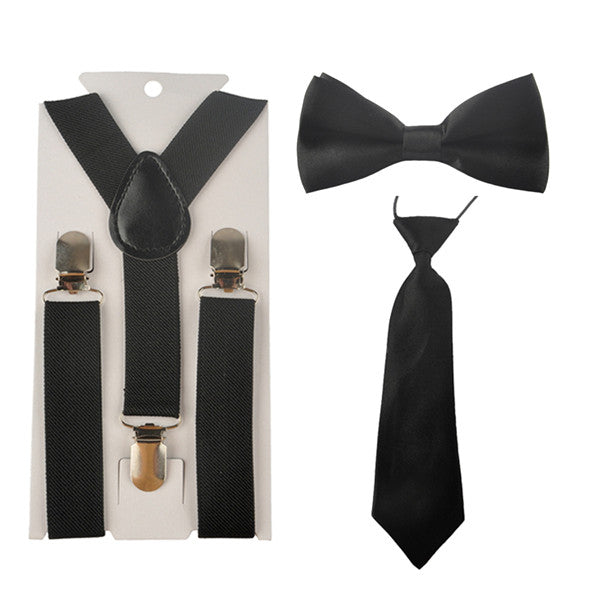 Plain Suspender & Bowtie On Set